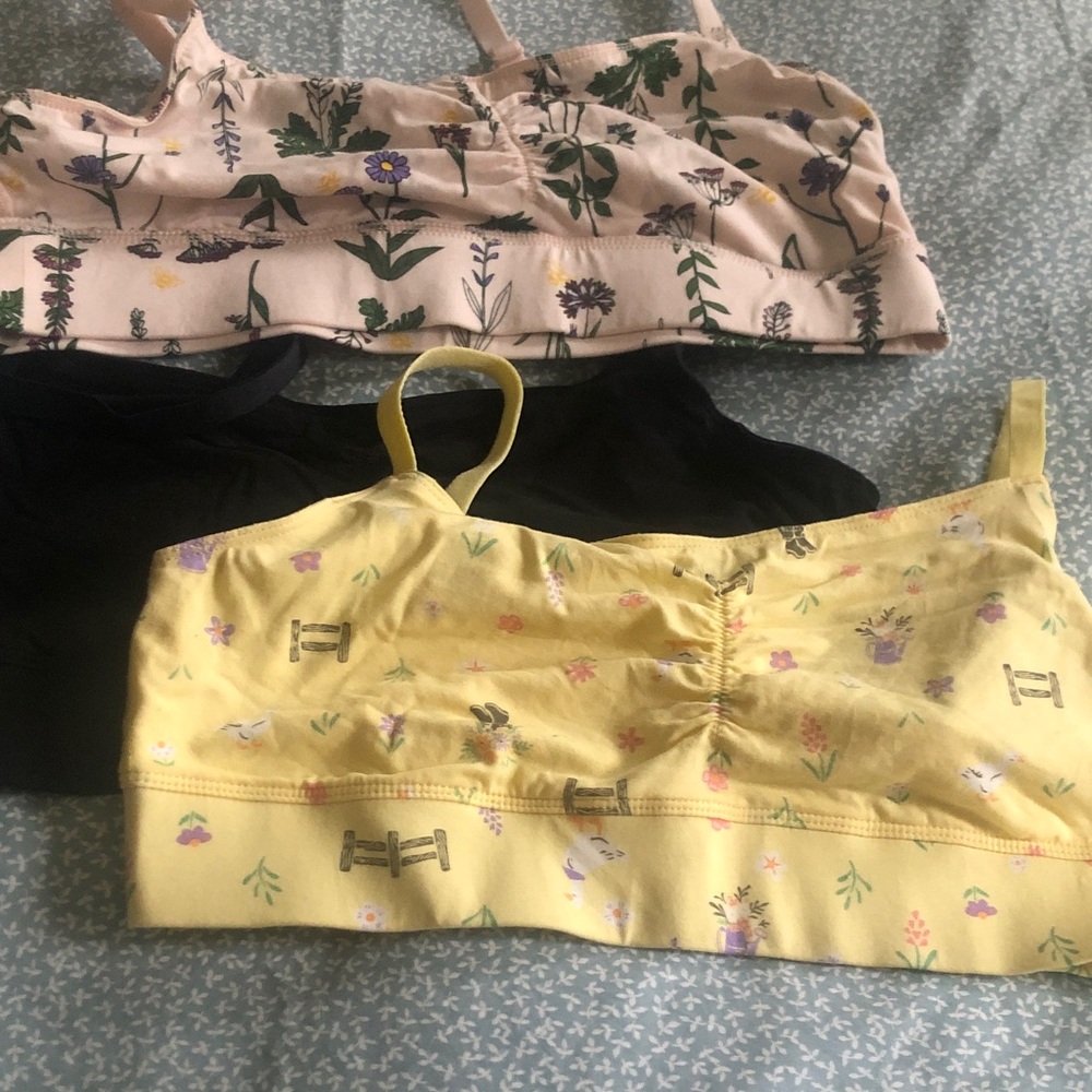 Duluth Trading Co Floral Sports Bras - Pink, Black, Yellow